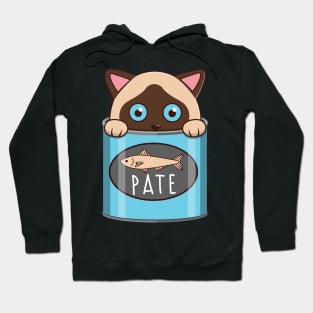 Cute Siamese Cat Pate Hoodie